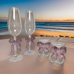 Crystal Bow Drink Glass Set