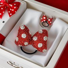 Bling Minnie Mouse Bow Hair Tie/Clip