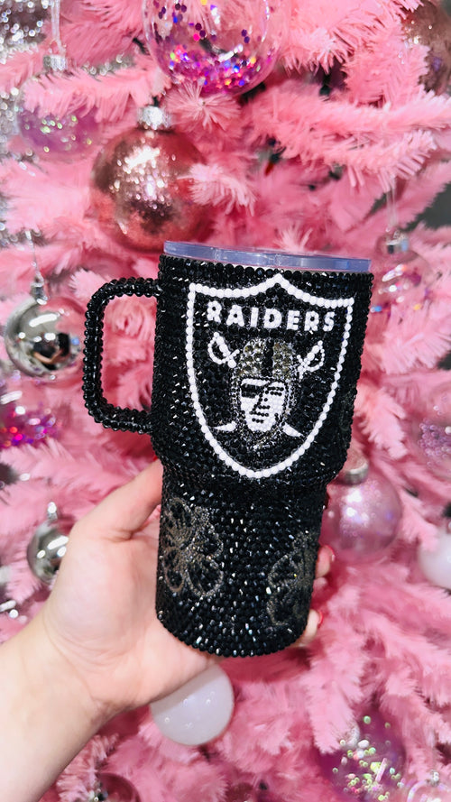 Raiders Glitter Tumbler 