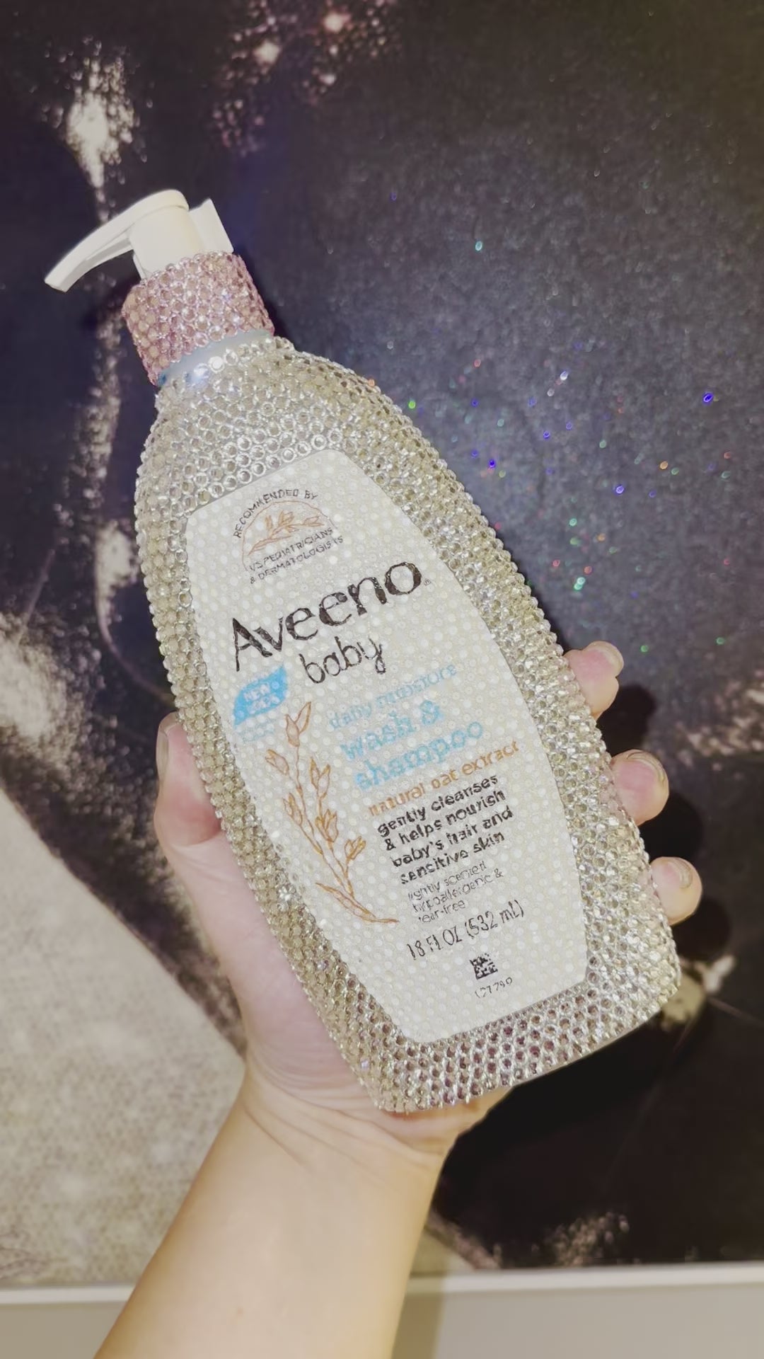 Crystal Bling Aveeno Baby Moisture Lotion