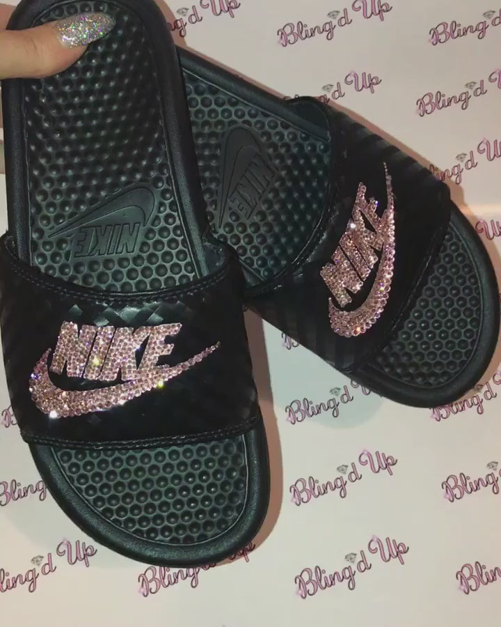 Bling Nike Slides