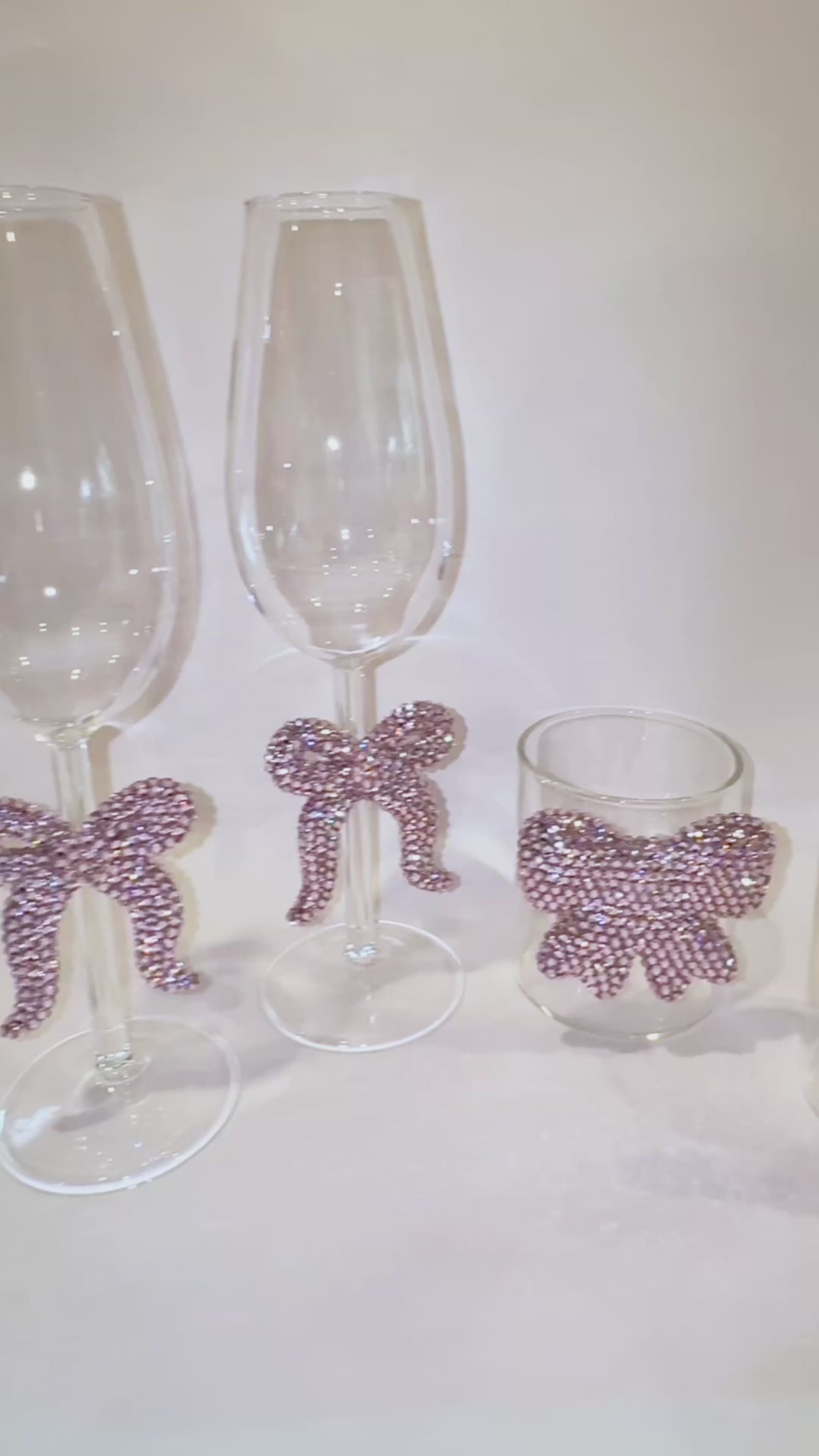 Crystal Bow Drink Glass Set