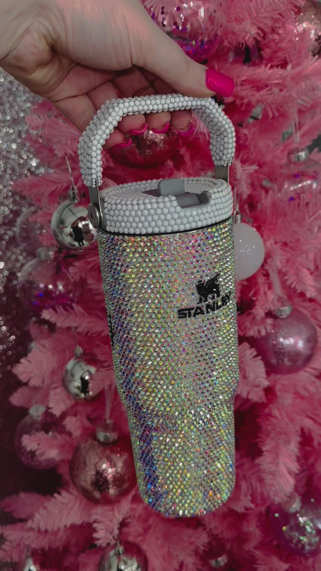 Custom Top Handle Bling 30 oz Tumbler