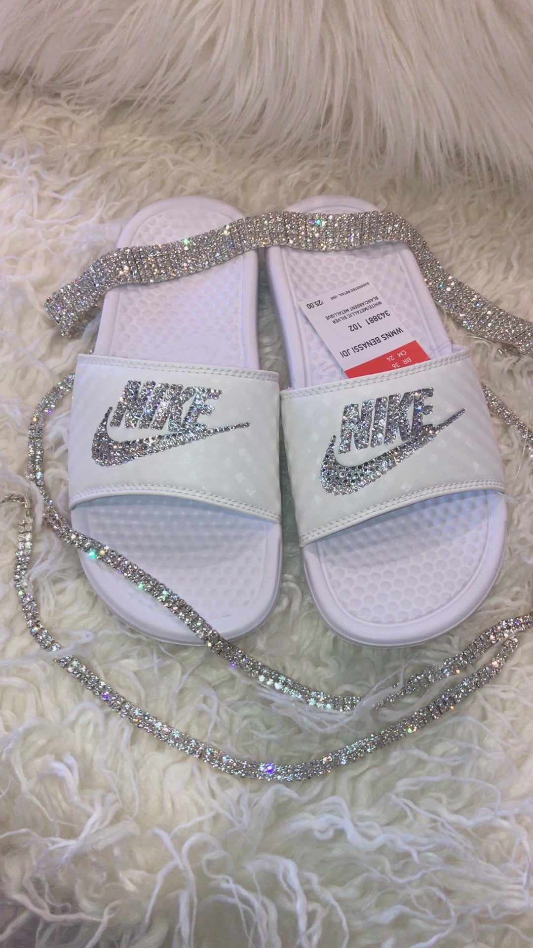 Bling Nike Slides