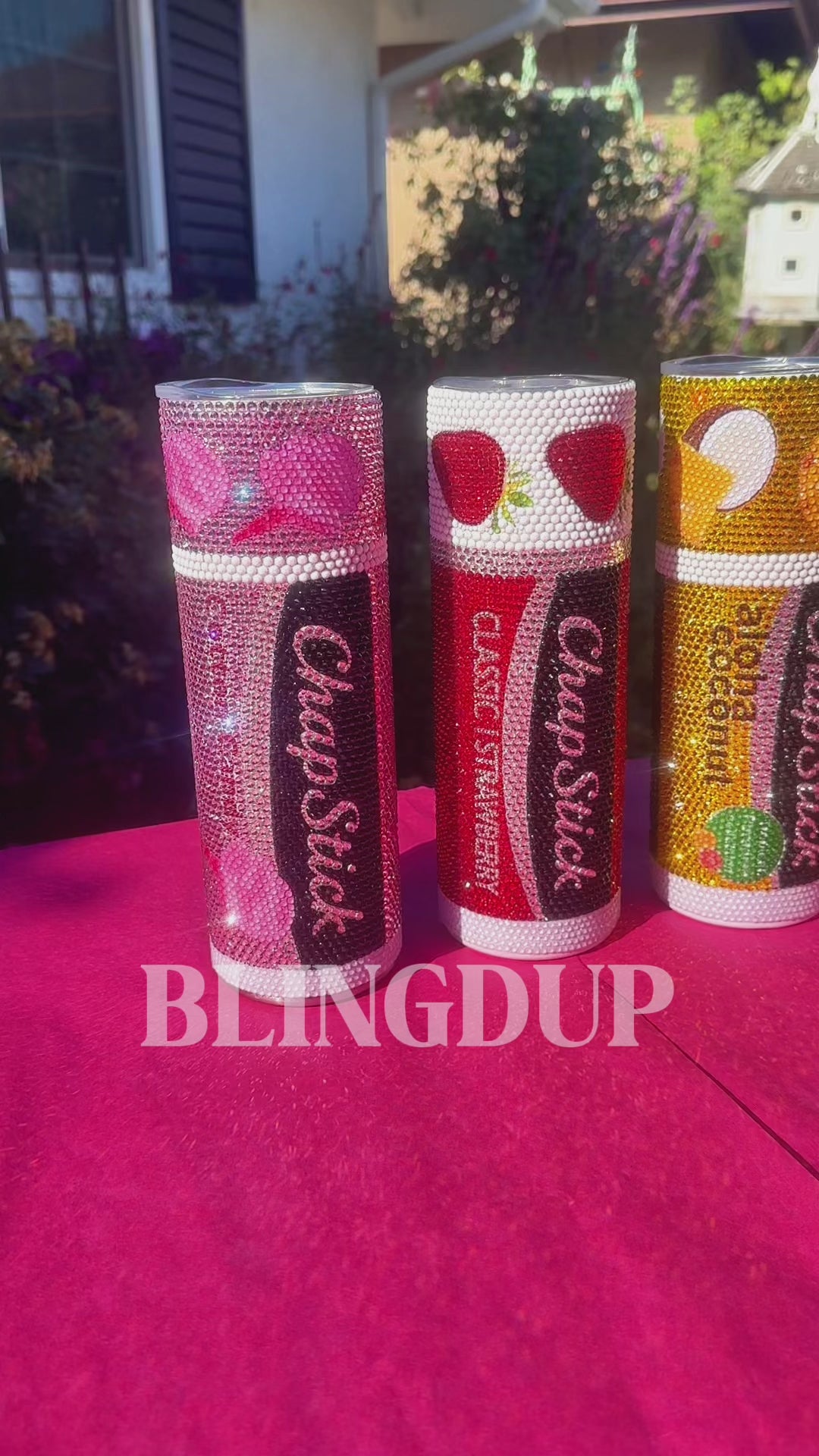 Crystal Bling Chapstick Tumbler