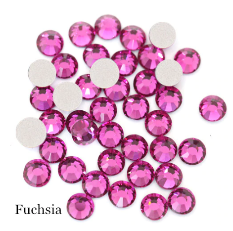 Fuchsia Flatback Swarovski Rhinestones